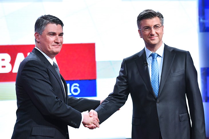 Novoizabrani predsjednik Zoran Milanović i premijer Andrej Plenković (Boris KOVAČEV/CROPIX)